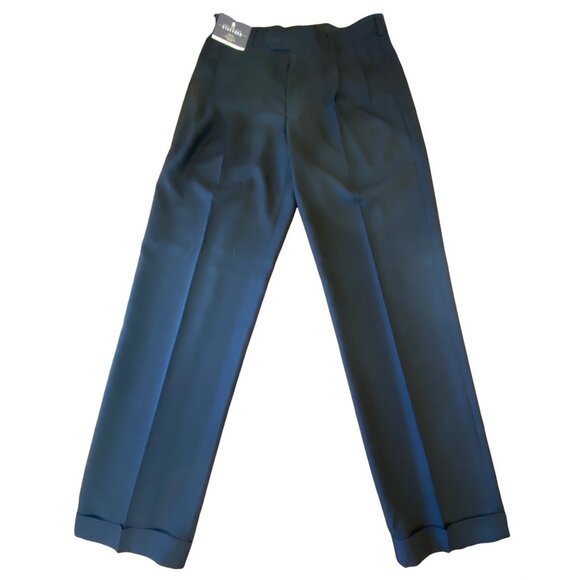 Stafford Pants Men 32x32 Slacks Texture Trouser Classic Fit Travel Black - Picture 1 of 5